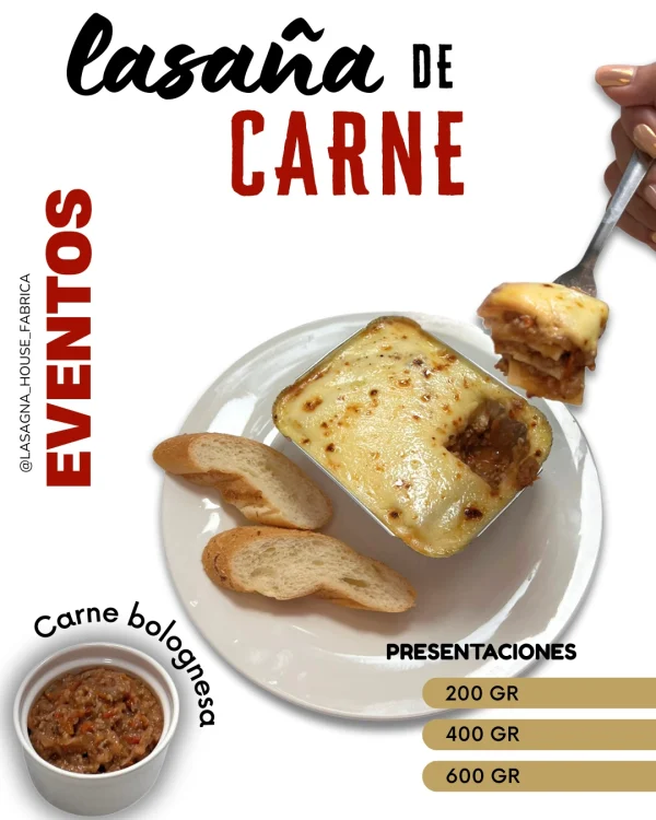 Lasaña de Carne - Lasagna house